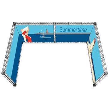 Crown Truss 15 Messewand U-Form 4 x 6 m - schwarz