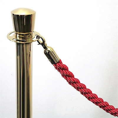  Crowd Barrier, Seil, Gold. Basis, Stange und Spitze für Seil