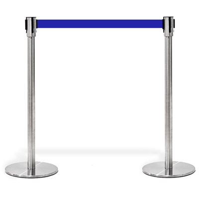 Absperrpfosten-Bandspender zur Wandmontage, blau