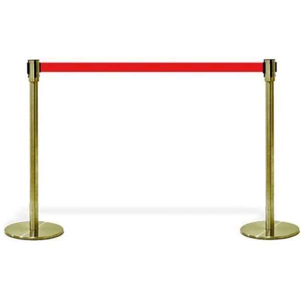 Absperrpfostensystem, 2 Ständer mit rotem Band