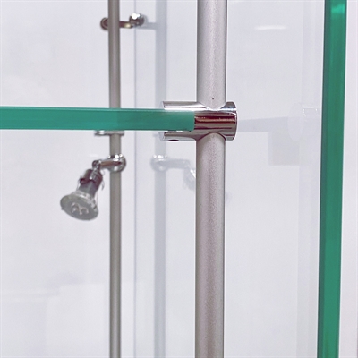 Vitrine Glasmontre - Showcase Tower Duo Glasvitrine  mit Unterschrank, LED-Leucht und Schloss - Schwarz