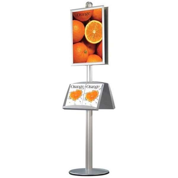 Multi Stand 2 Infoständer – Doppelseitig mit Stahlregal 25 mm