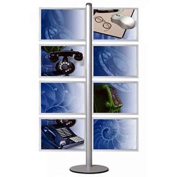 Multi Stand Prospekthalter 14 – doppelseitig mit 8xA3-Einschub, horizontal