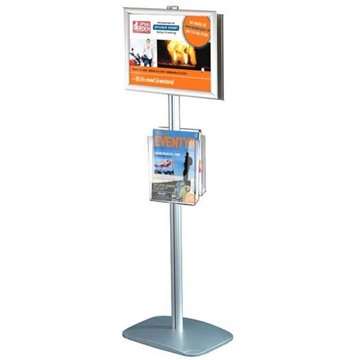 Mini-Multi Stand Infoständer – doppelseitiger Klapprahmen + A4-Broschürenhalter