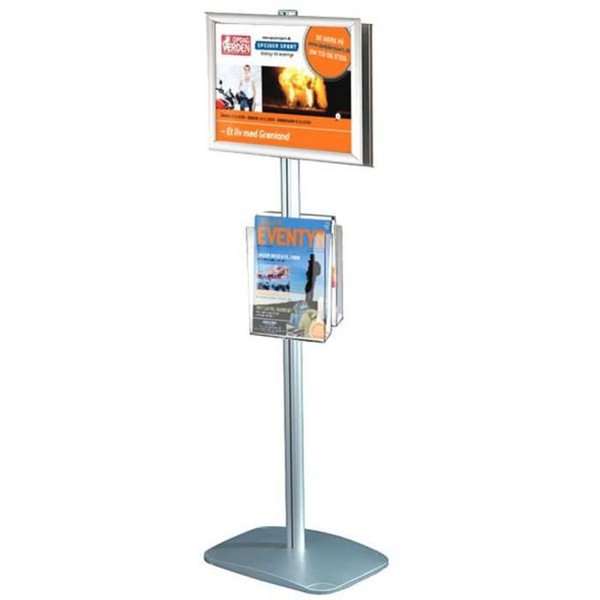 Mini-Multi Stand Infoständer – doppelseitiger Klapprahmen + A4-Broschürenhalter