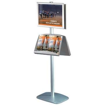 Mini Multi Stand Infoständer – Doppelseitiger Klapprahmen + A3-Stahlregal
