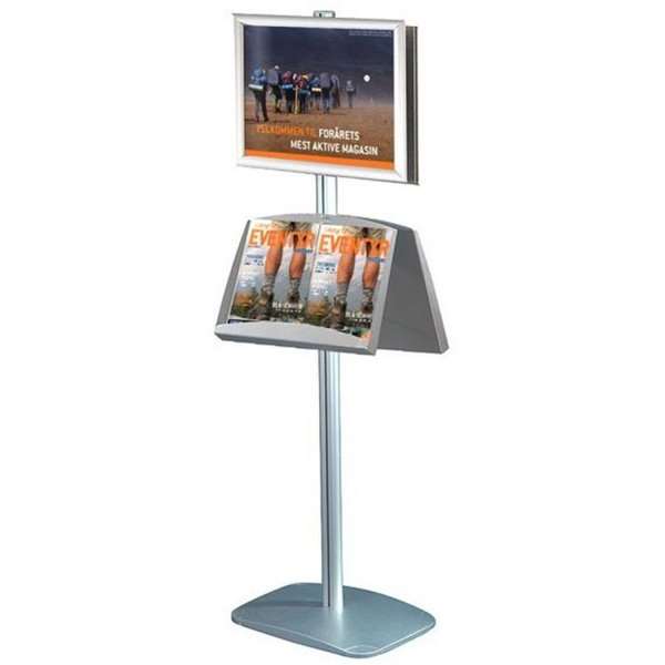 Mini Multi Stand Infoständer – Doppelseitiger Klapprahmen + A3-Stahlregal
